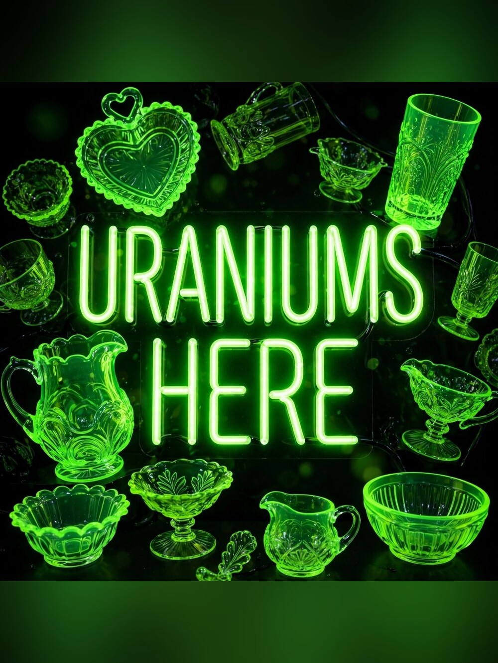 URANIUMS HERE - Real Glowing Glass - Shop Me @barbiesclodet90